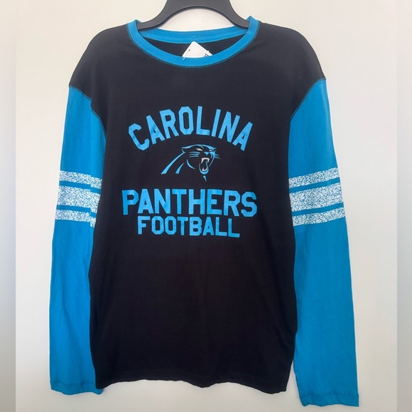 Carolina Panthers Mens Football Shirt NWT - Black and Blue Size M - Picture 1 of 11